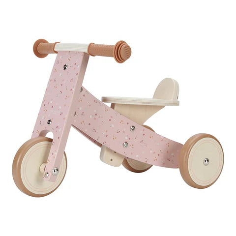 Little Dutch Wooden Tricycle – Pink Flowers Balance Bike