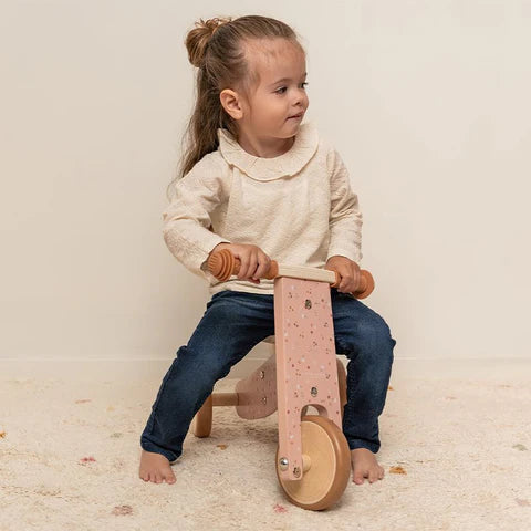 Little Dutch Wooden Tricycle – Pink Flowers Balance Bike