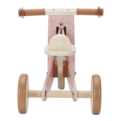 Little Dutch Wooden Tricycle – Pink Flowers Balance Bike