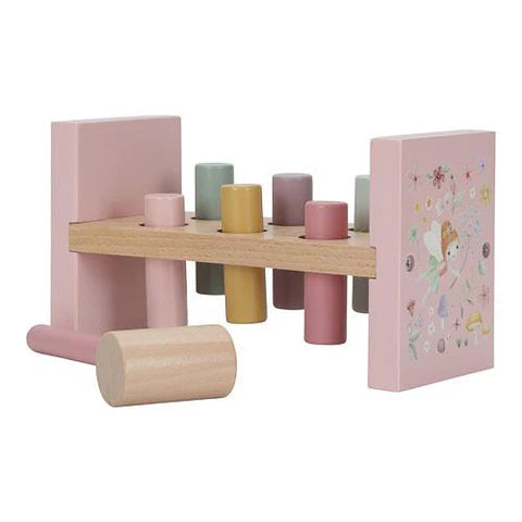 Little Dutch Wooden Hammer Bench - Pink - Fairy Garden - Grace and Fox