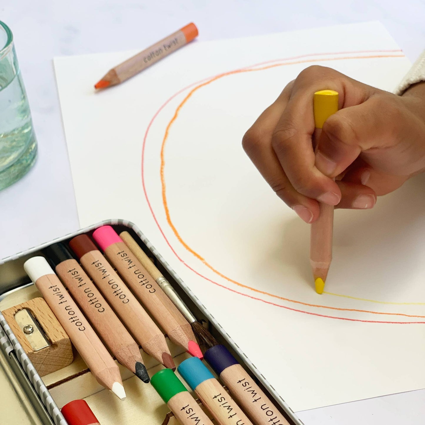 Jumbo Watercolour Pencils Tin by Cotton Twist - Grace and Fox
