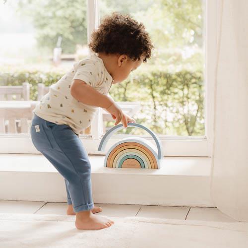 Little Dutch - Wooden Rainbow - Blue - Grace and Fox
