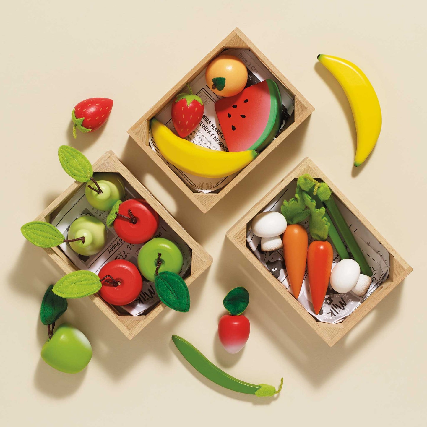Orchard Fruits Wooden Market Crate - Grace and Fox