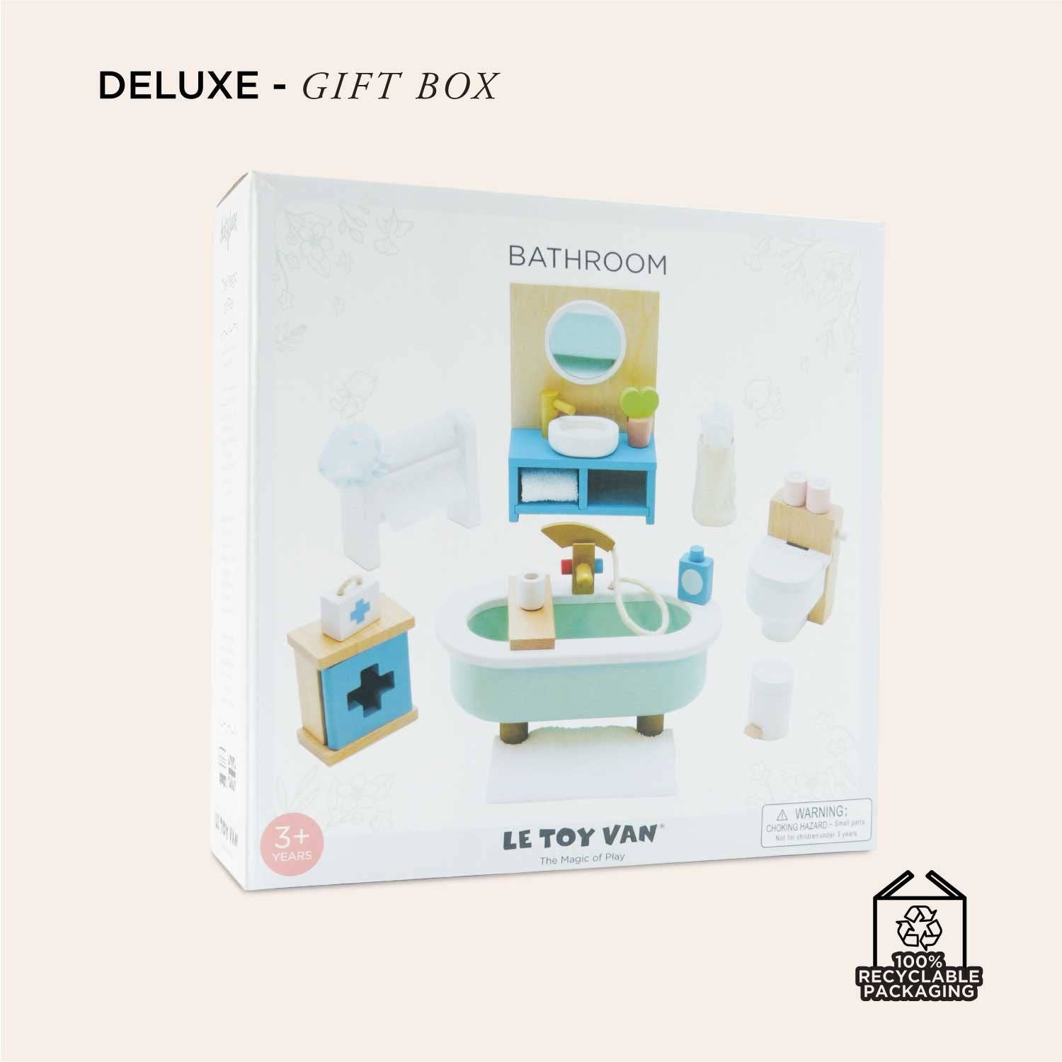 Le Toy Van Wooden Dolls House Furniture Set - Bathroom - Grace and Fox