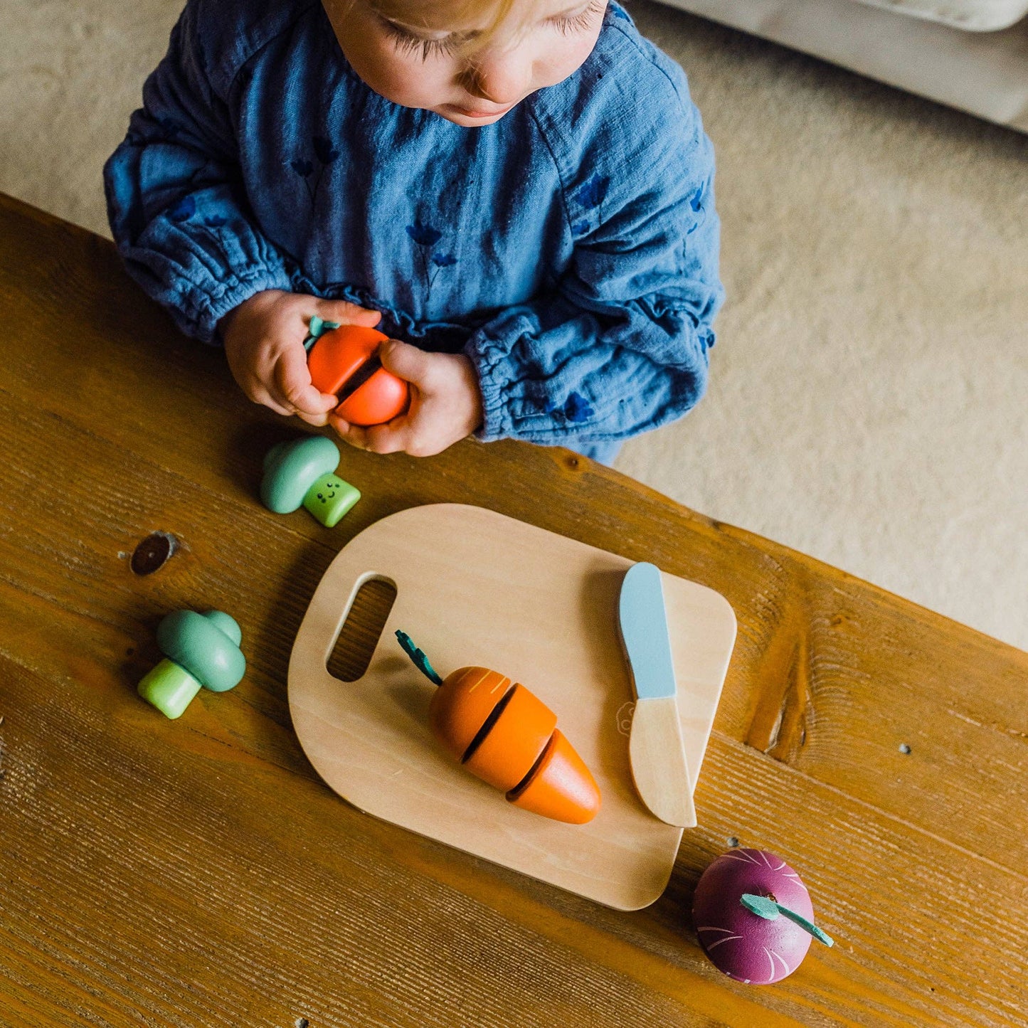 Orange Tree Toys - Happy Wooden Veggies Cutting Veg - Grace and Fox