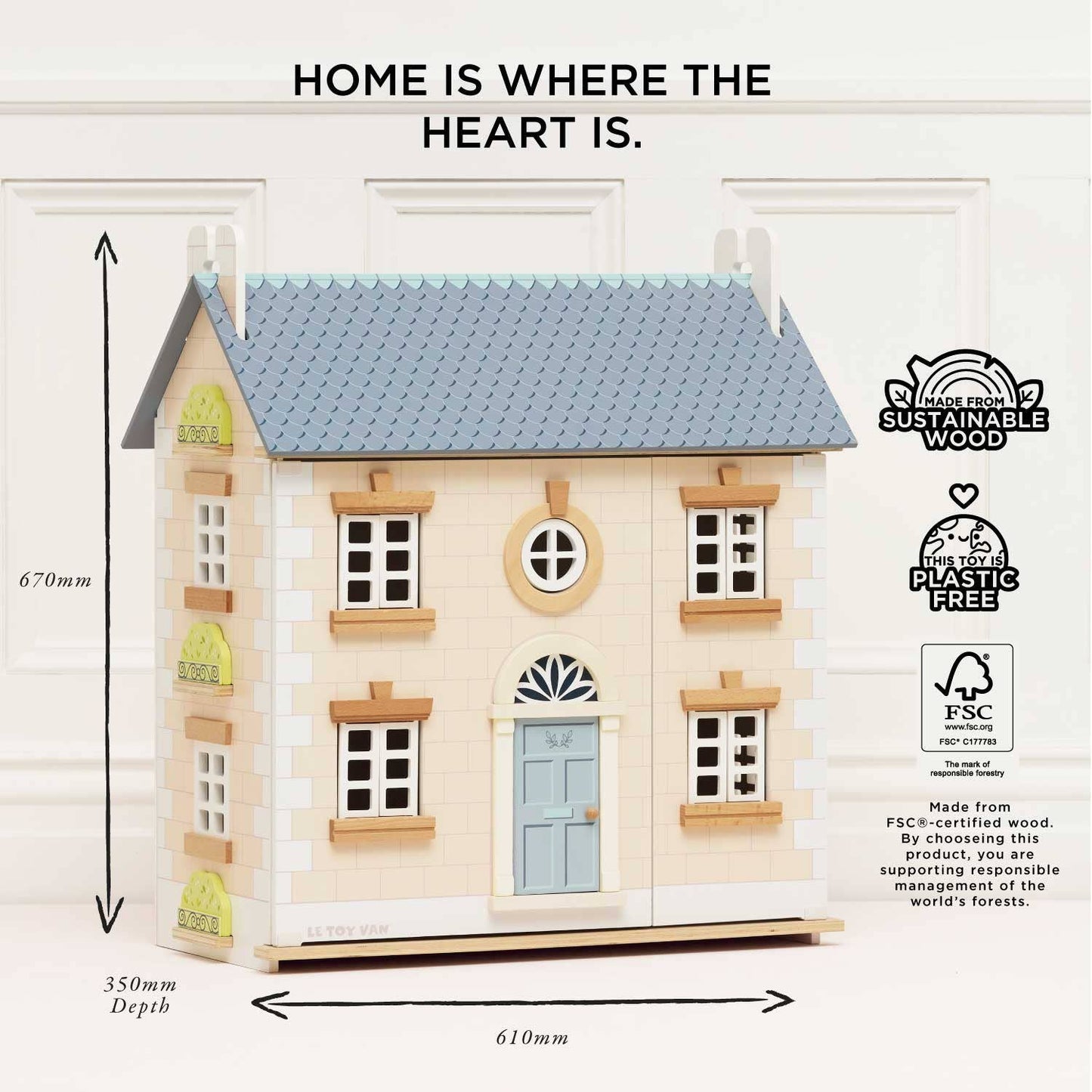 Bay Tree Wooden Dolls House - Grace and Fox