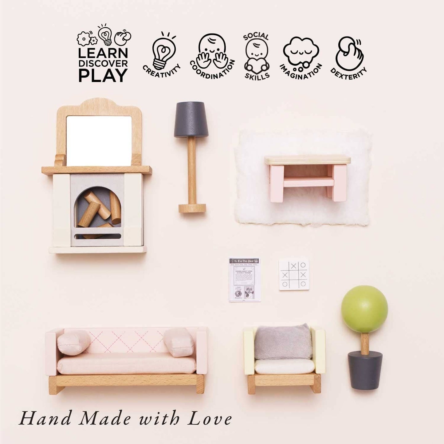 Le Toy Van Wooden Dolls House Furniture Set - Living Room - Grace and Fox