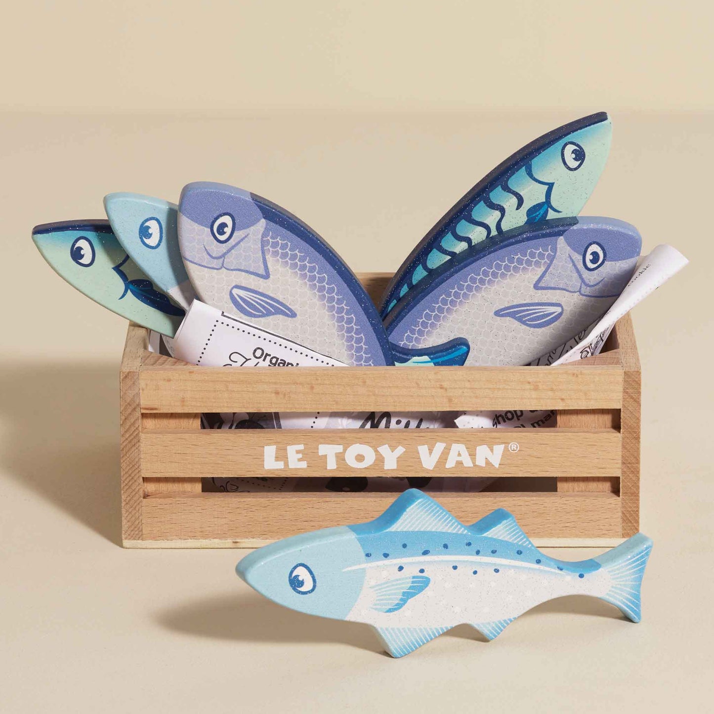 Market Fish Wooden Play Food Crate - Grace and Fox