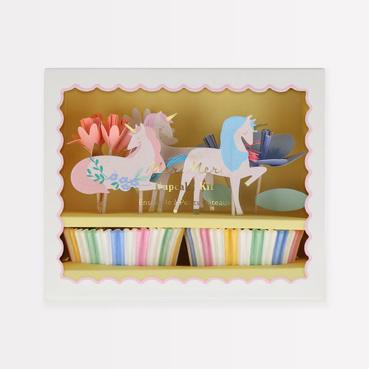 Meri Meri Meadow Unicorns Cupcake Kit (x24 Toppers) - Grace and Fox