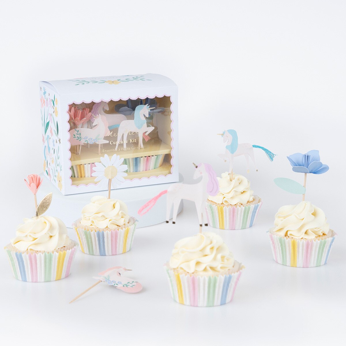 Meri Meri Meadow Unicorns Cupcake Kit (x24 Toppers) - Grace and Fox