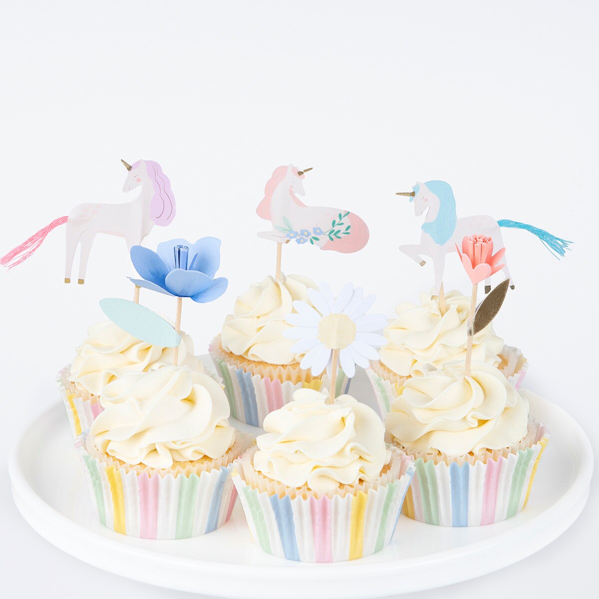 Meri Meri Meadow Unicorns Cupcake Kit (x24 Toppers) - Grace and Fox