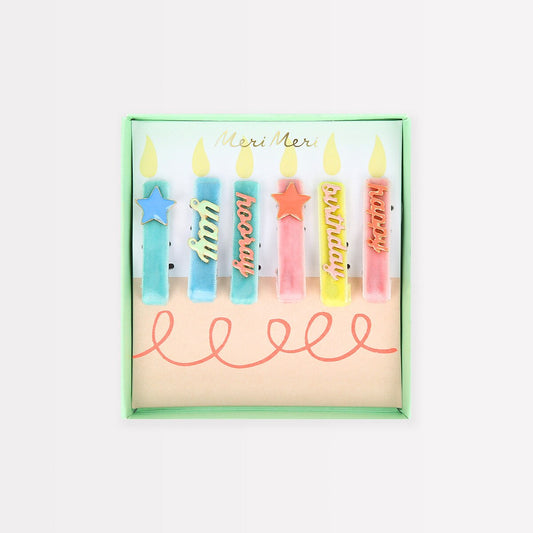 Meri Meri Happy Birthday Enamel Hair Clips - Grace and Fox