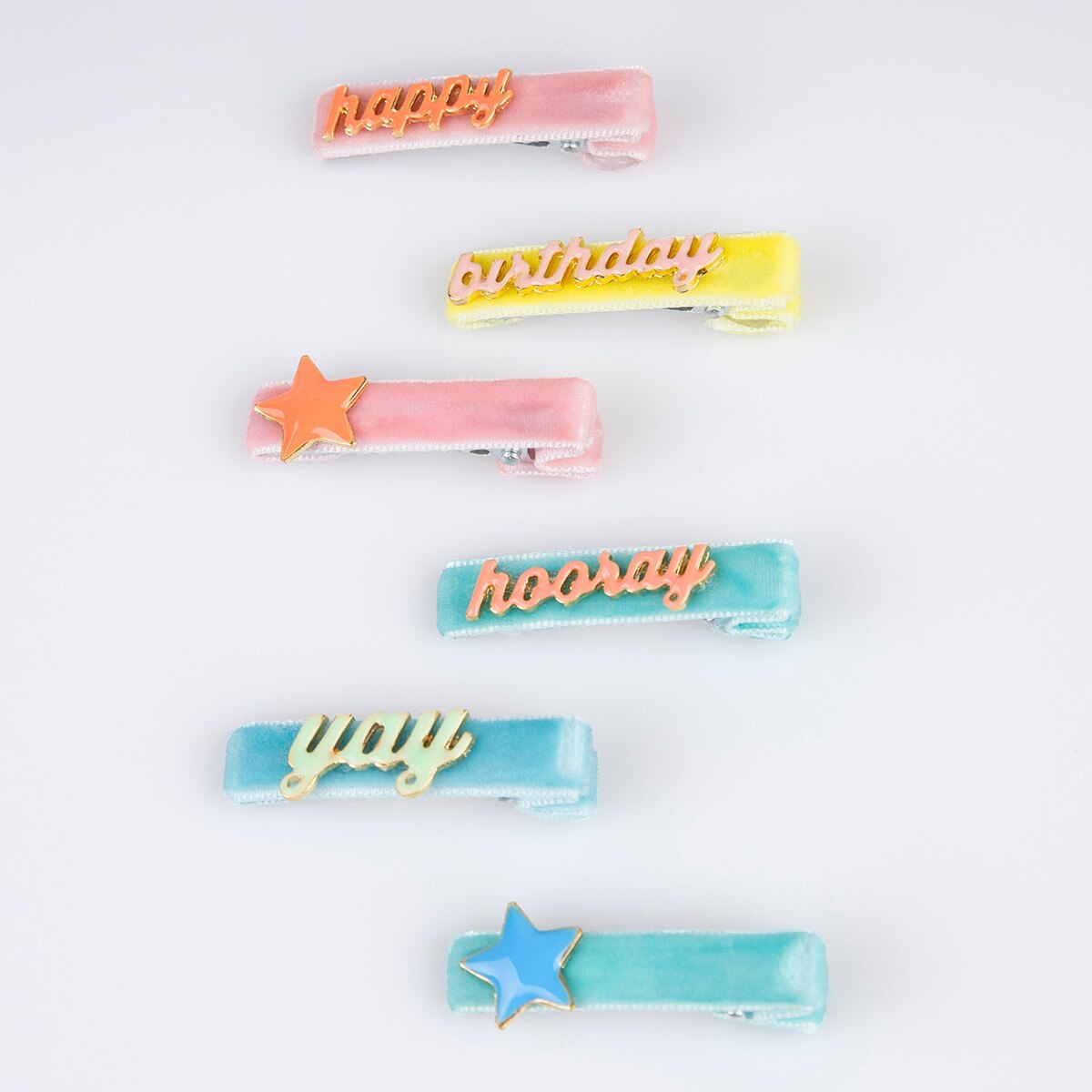 Meri Meri Happy Birthday Enamel Hair Clips - Grace and Fox