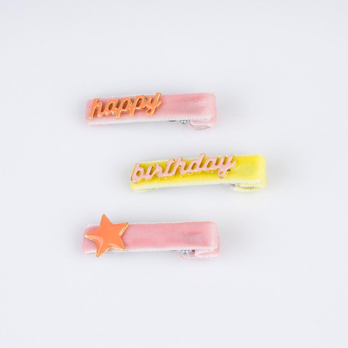 Meri Meri Happy Birthday Enamel Hair Clips - Grace and Fox