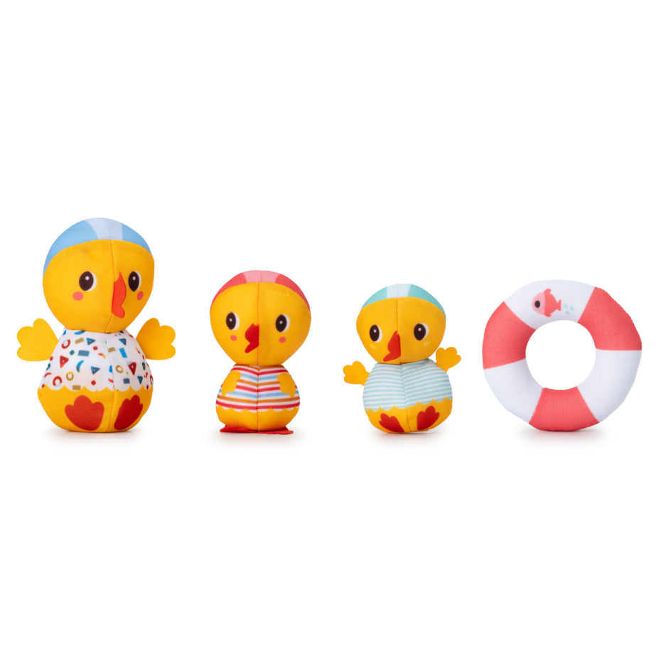 Lilliputiens - 3 bath ducks learning to swim - Grace and Fox