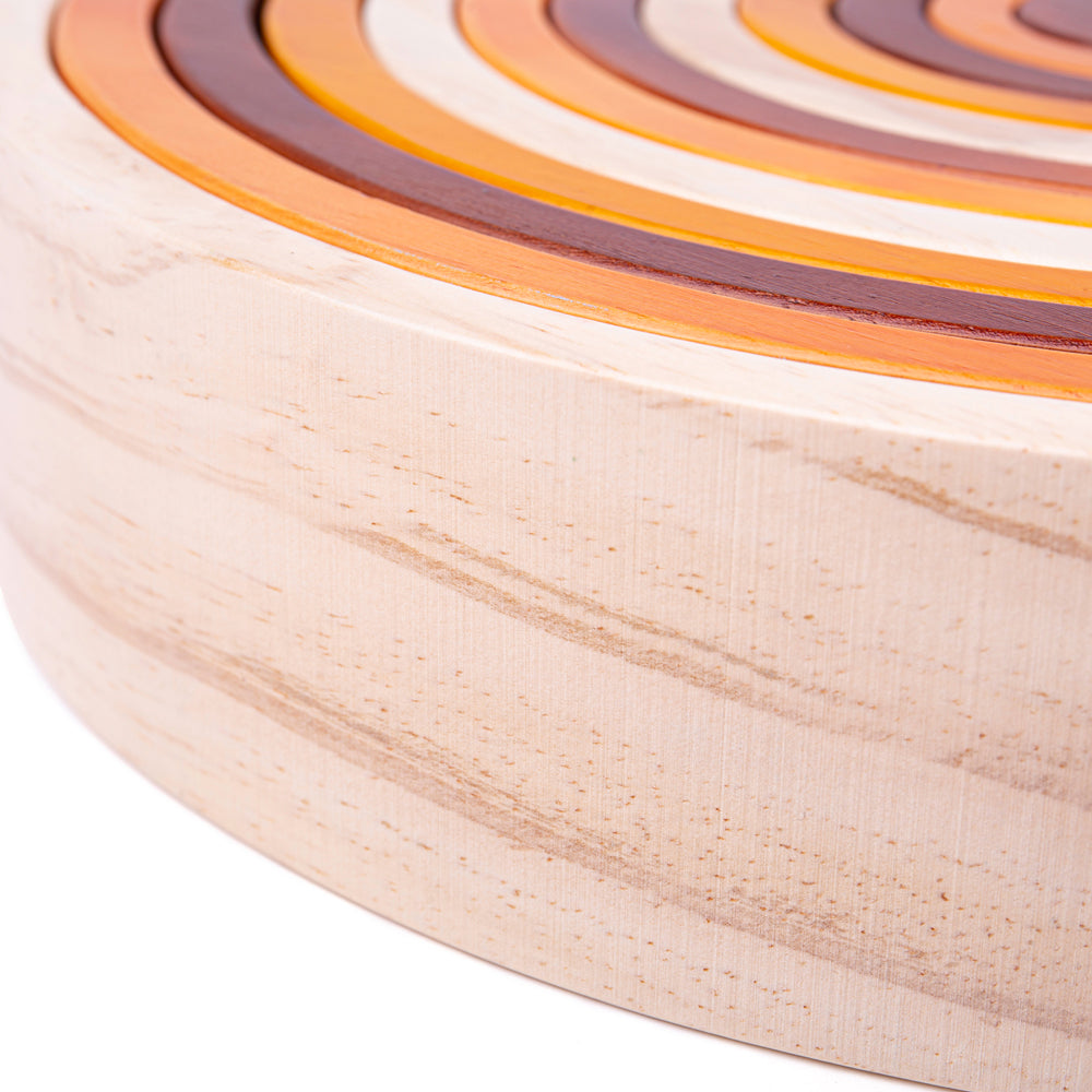 Bigjigs Large Natural Rainbow Wooden Stacking Toy - Grace and Fox