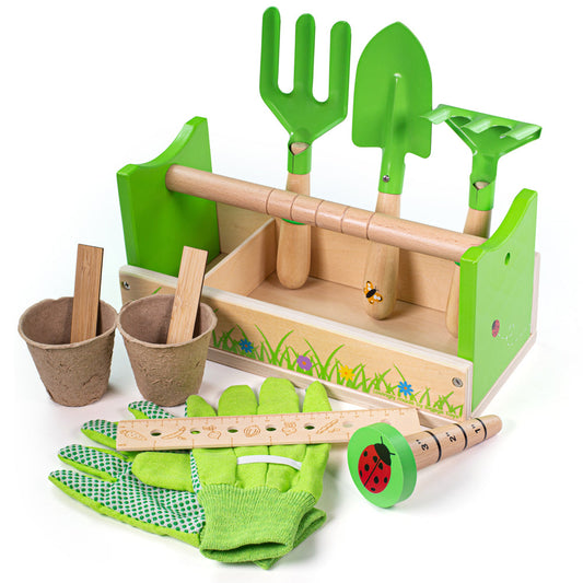 Bigjigs Gardening Caddy and Tools - Grace and Fox