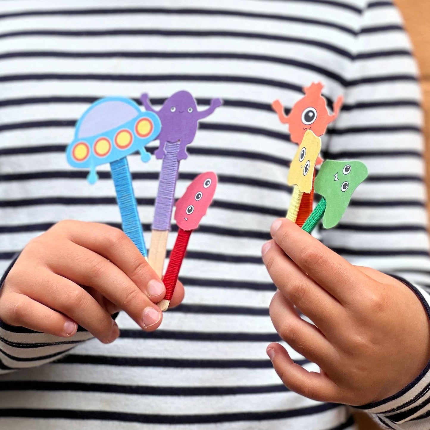 Make Your Own Space Monster Puppets by Cotton Twist - Grace and Fox