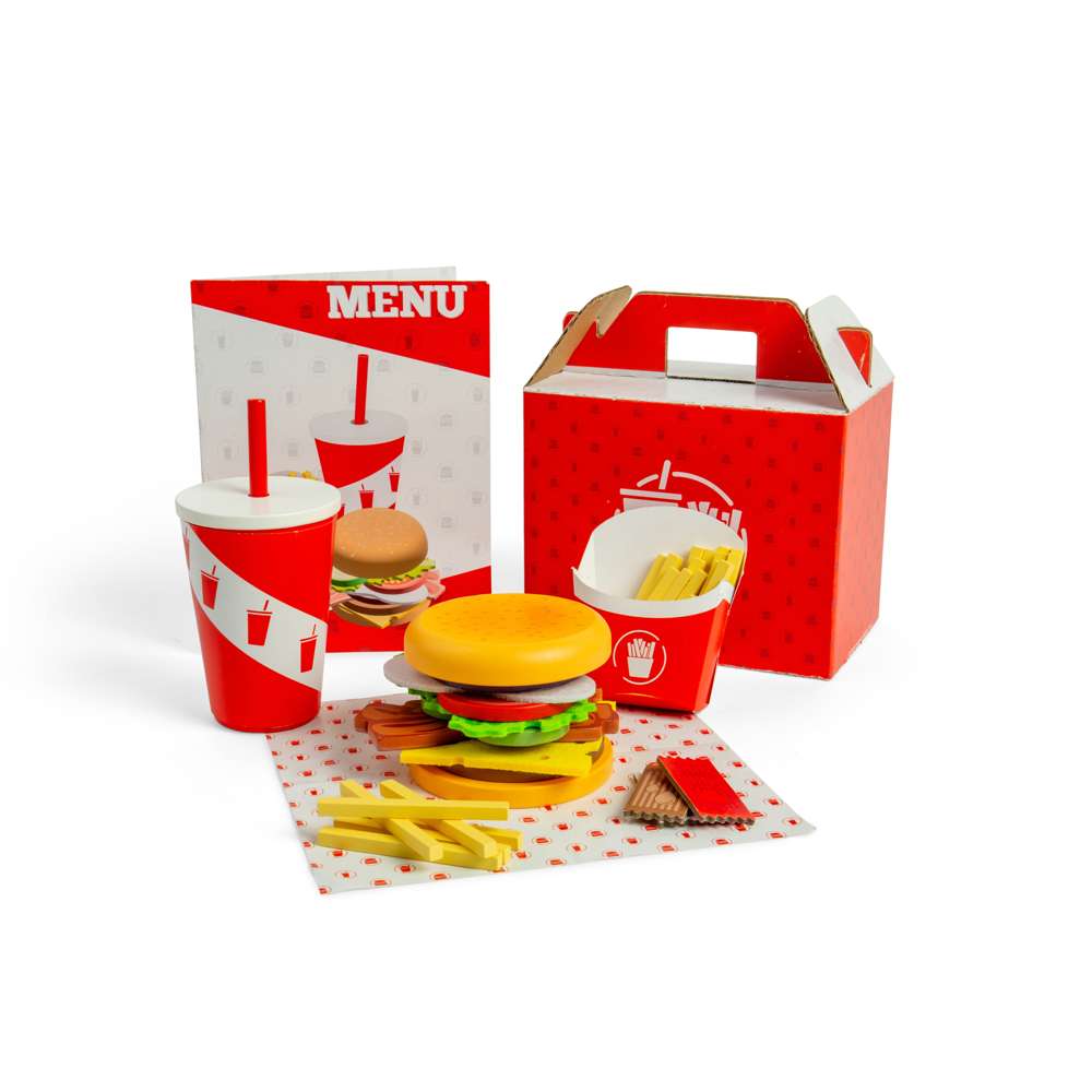Bigjigs Toys Wooden Burger and Fries Set - Grace and Fox
