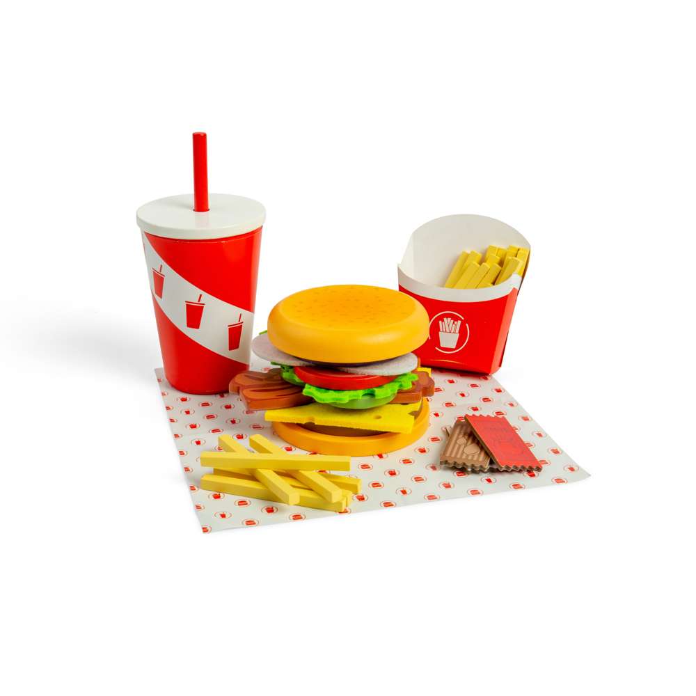 Bigjigs Toys Wooden Burger and Fries Set