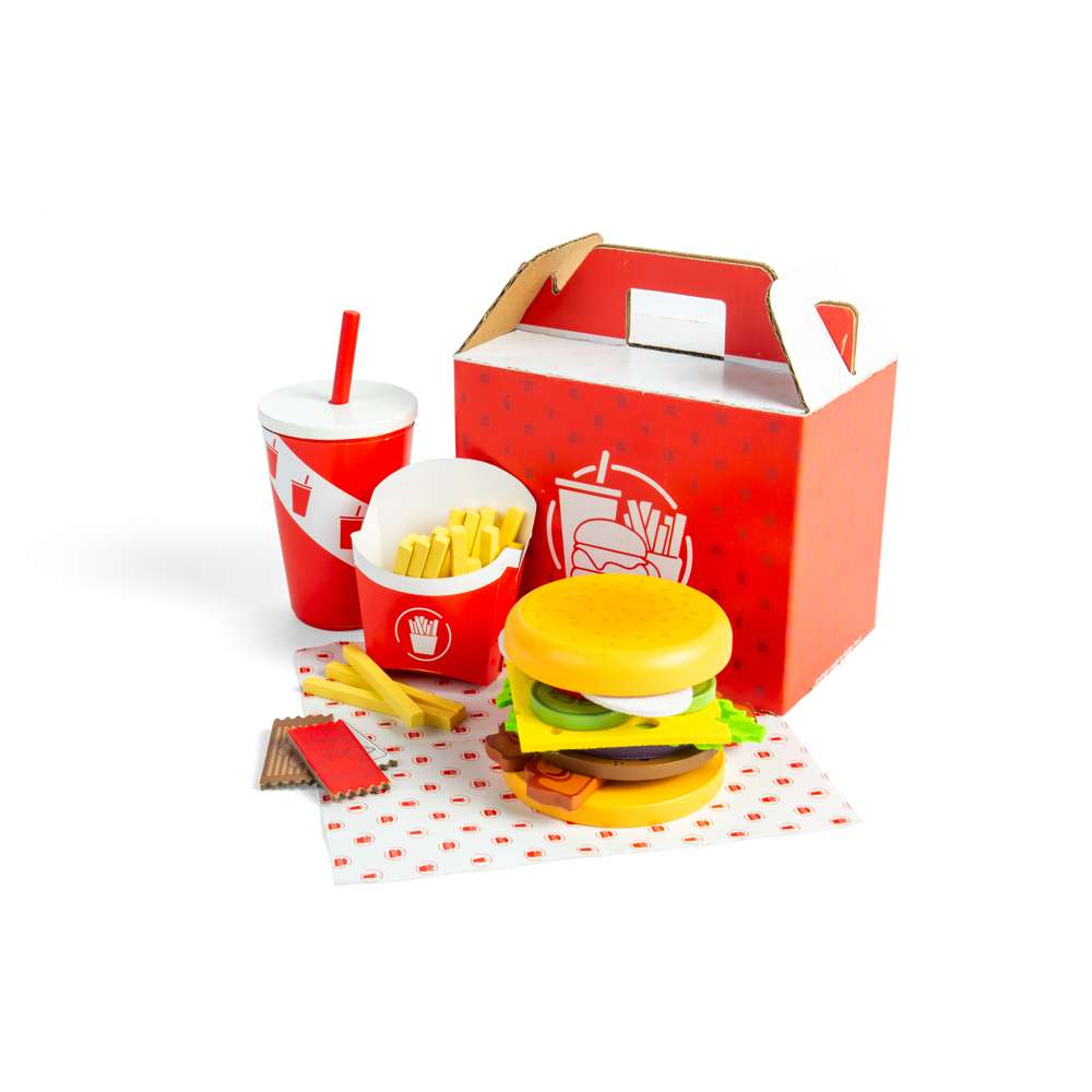 Bigjigs Toys Wooden Burger and Fries Set - Grace and Fox