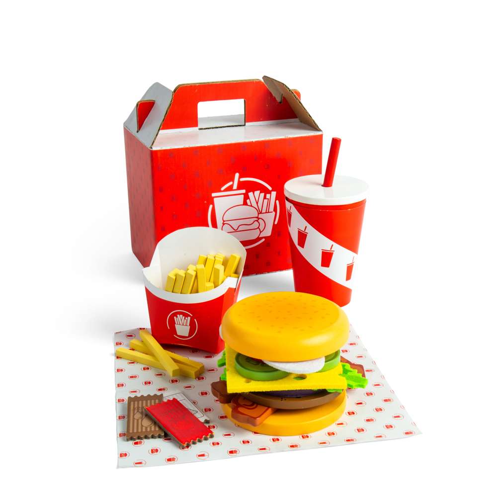 Bigjigs Toys Wooden Burger and Fries Set - Grace and Fox
