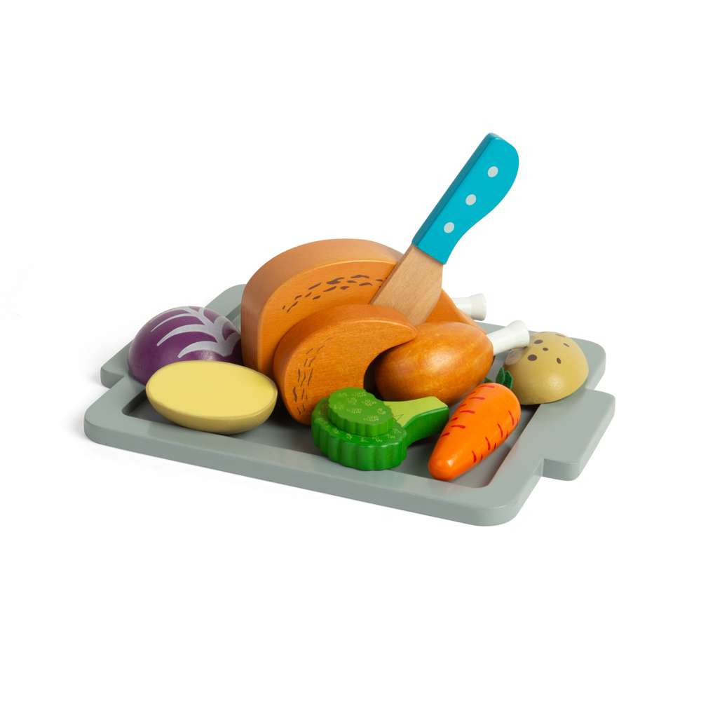 Bigjigs Toys Wooden Roast Dinner Set - Grace and Fox