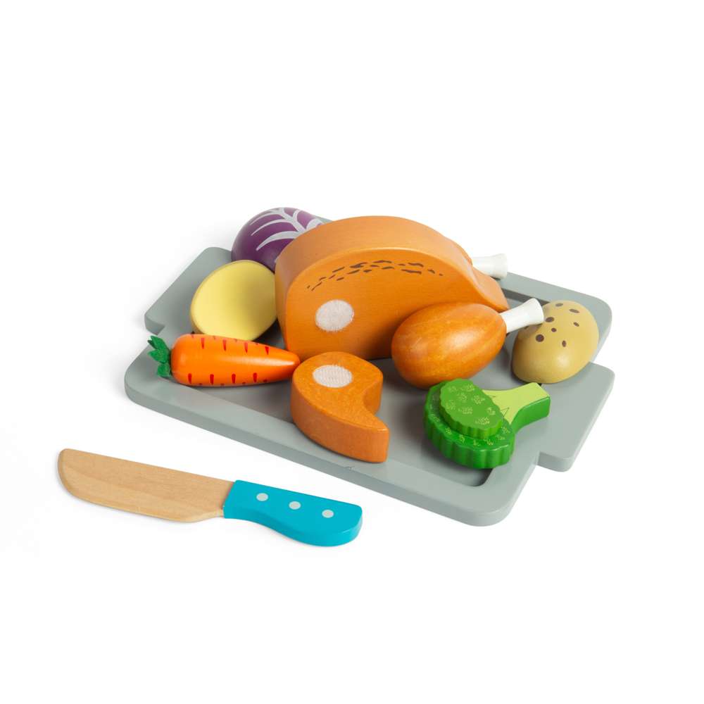 Bigjigs Toys Wooden Roast Dinner Set - Grace and Fox