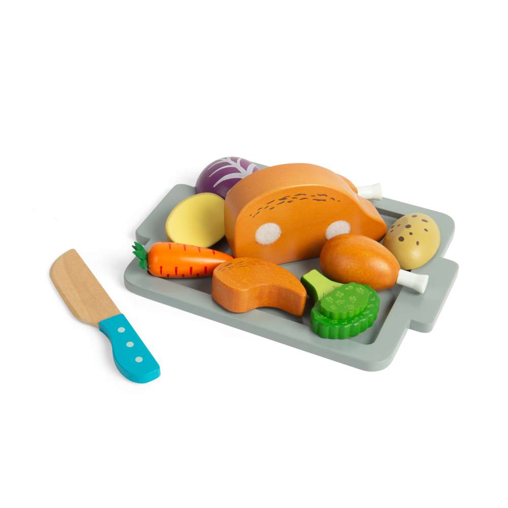Bigjigs Toys Wooden Roast Dinner Set - Grace and Fox