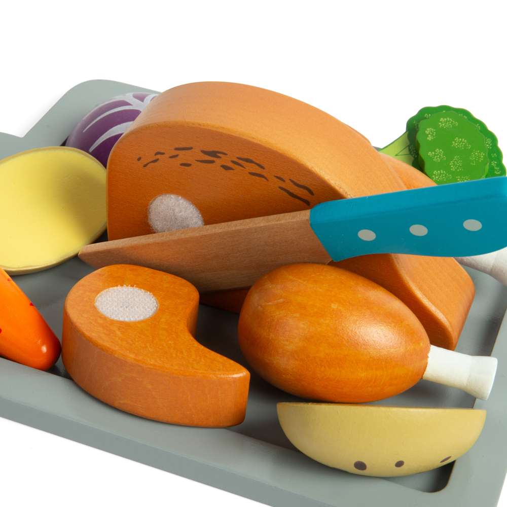 Bigjigs Toys Wooden Roast Dinner Set - Grace and Fox