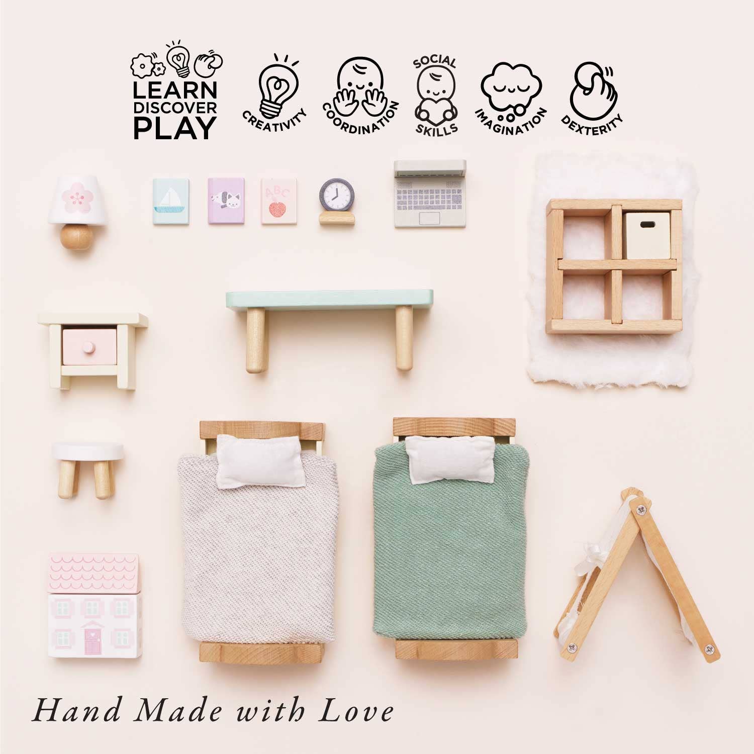 Le Toy Van Wooden Dolls House Child's Bedroom Furniture - Grace and Fox