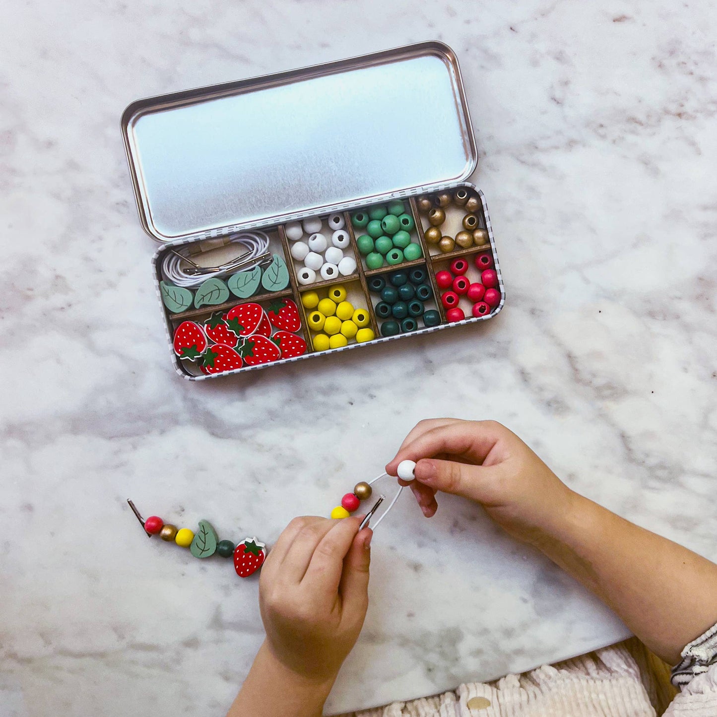 Strawberry Bracelet Bead Kit by Cotton Twist - Grace and Fox