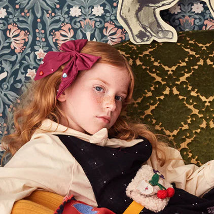 Stych - Oversized Bow Gem Hair Clip Pink - Grace and Fox