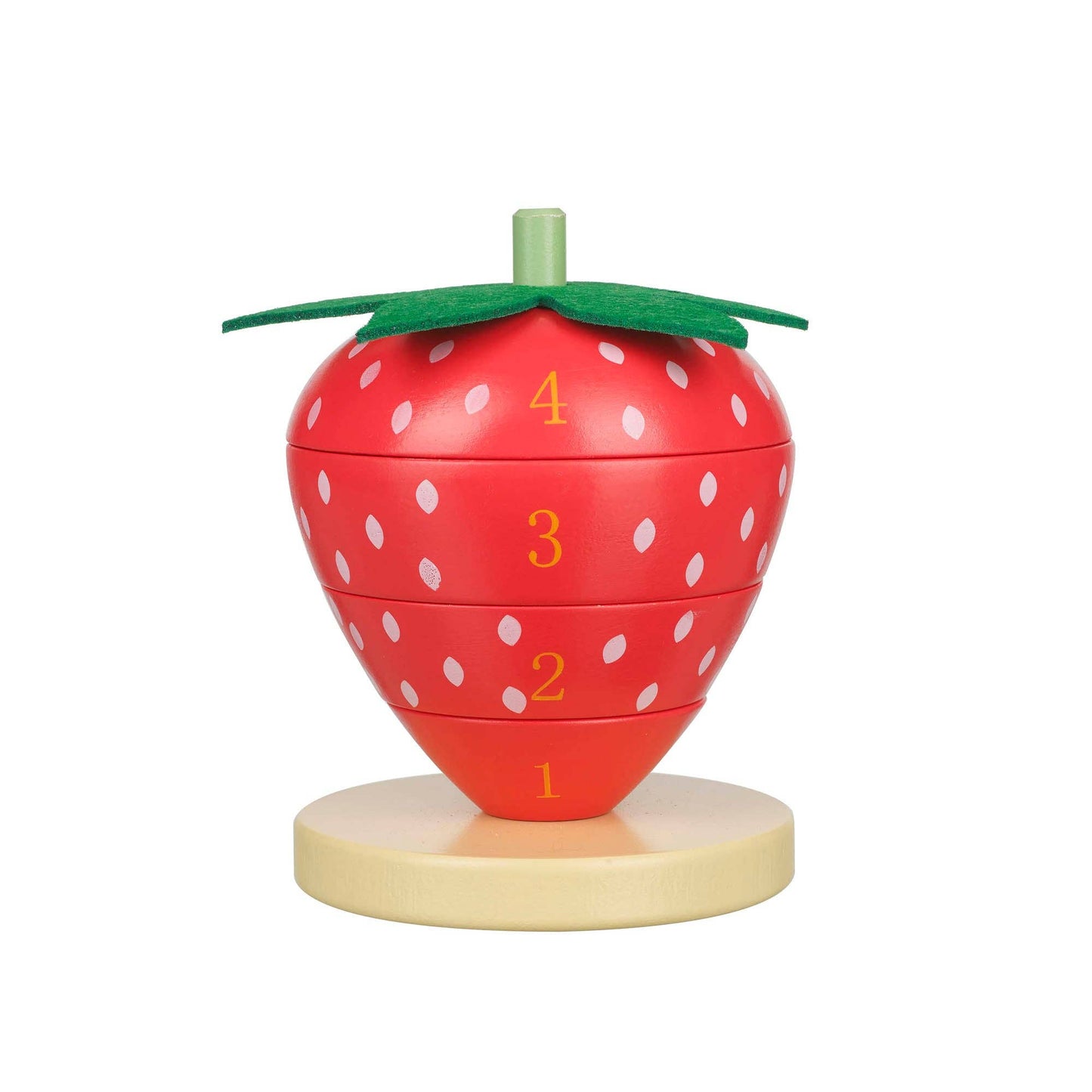 Orange Tree Toys - Strawberry Stacking Wooden Ring - Grace and Fox