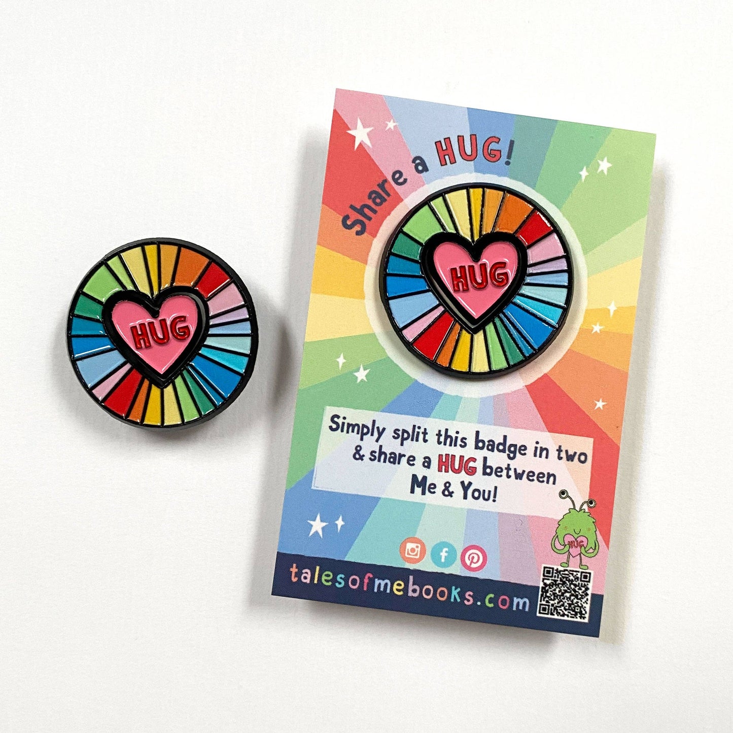 Share a HUG enamel Pins - Grace and Fox