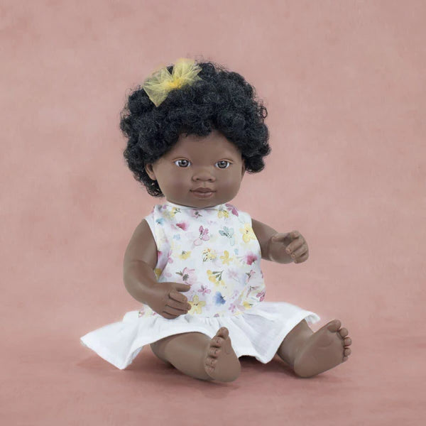 Miniland Baby Doll - African Girl - 38cm - Grace and Fox
