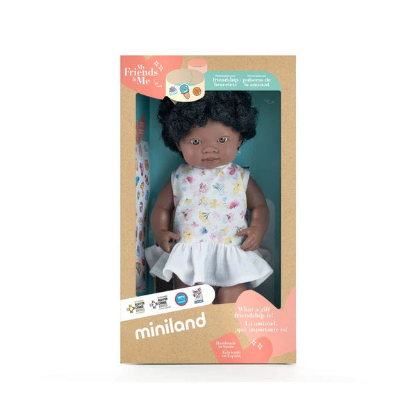 Miniland Baby Doll - African Girl - 38cm - Grace and Fox