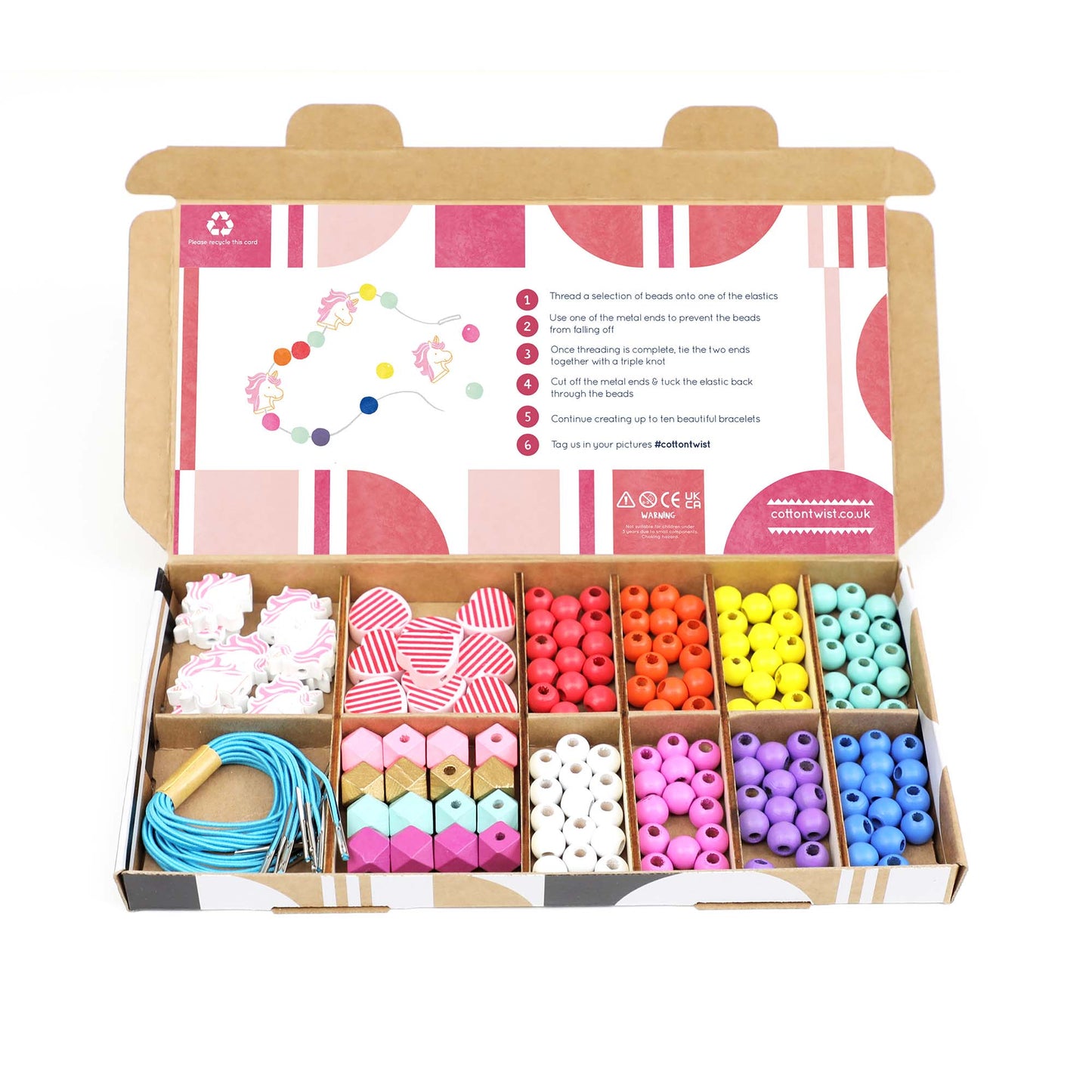 Unicorn & Heart Bracelet Making Kit by Cotton Twist - Grace and Fox