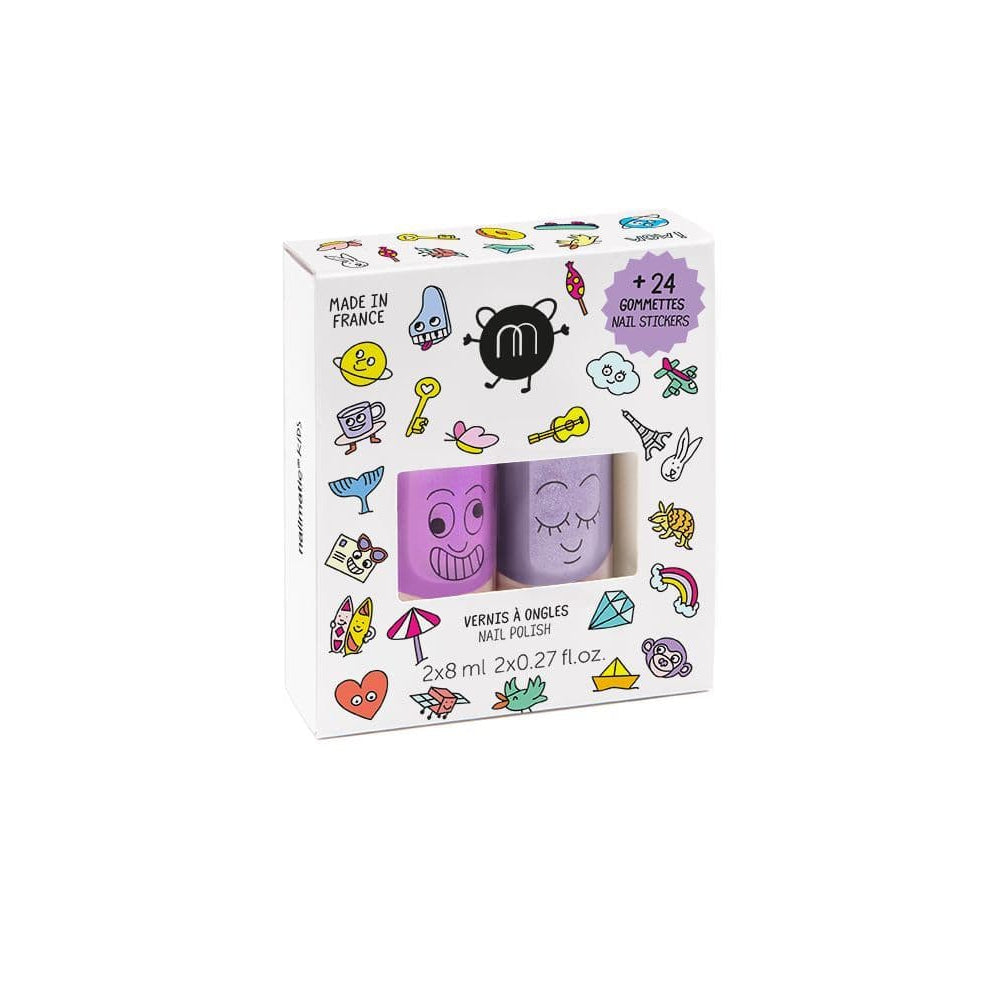 Nailmatic WOW 2 Pack with Stickers (Marshi & Piglou) - Grace and Fox