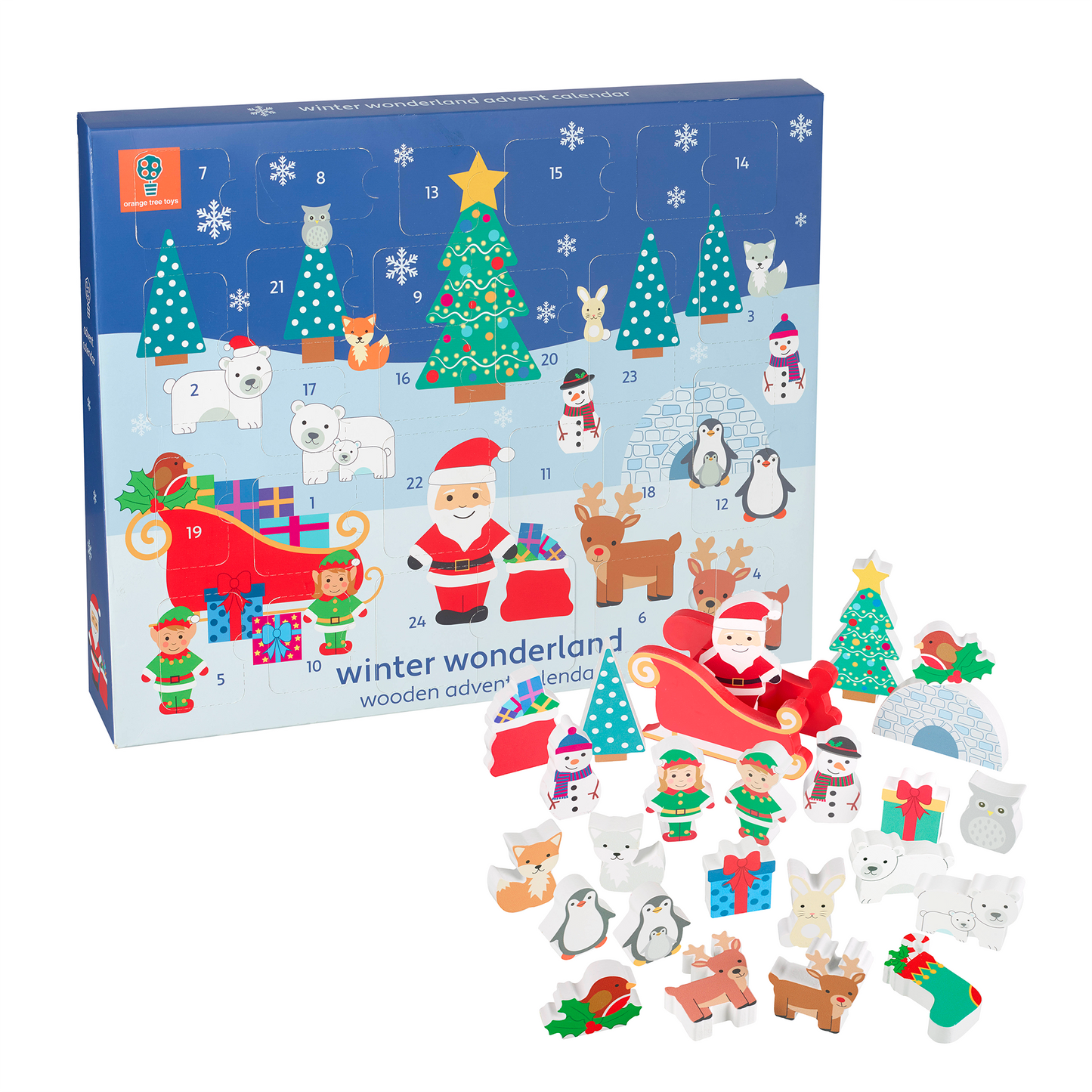 Orange Tree Toys Wooden Advent Calendar - Winter Wonderland