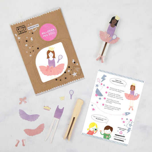 Make Your Own Ballerina Peg Doll By Cotton Twist - Grace and Fox