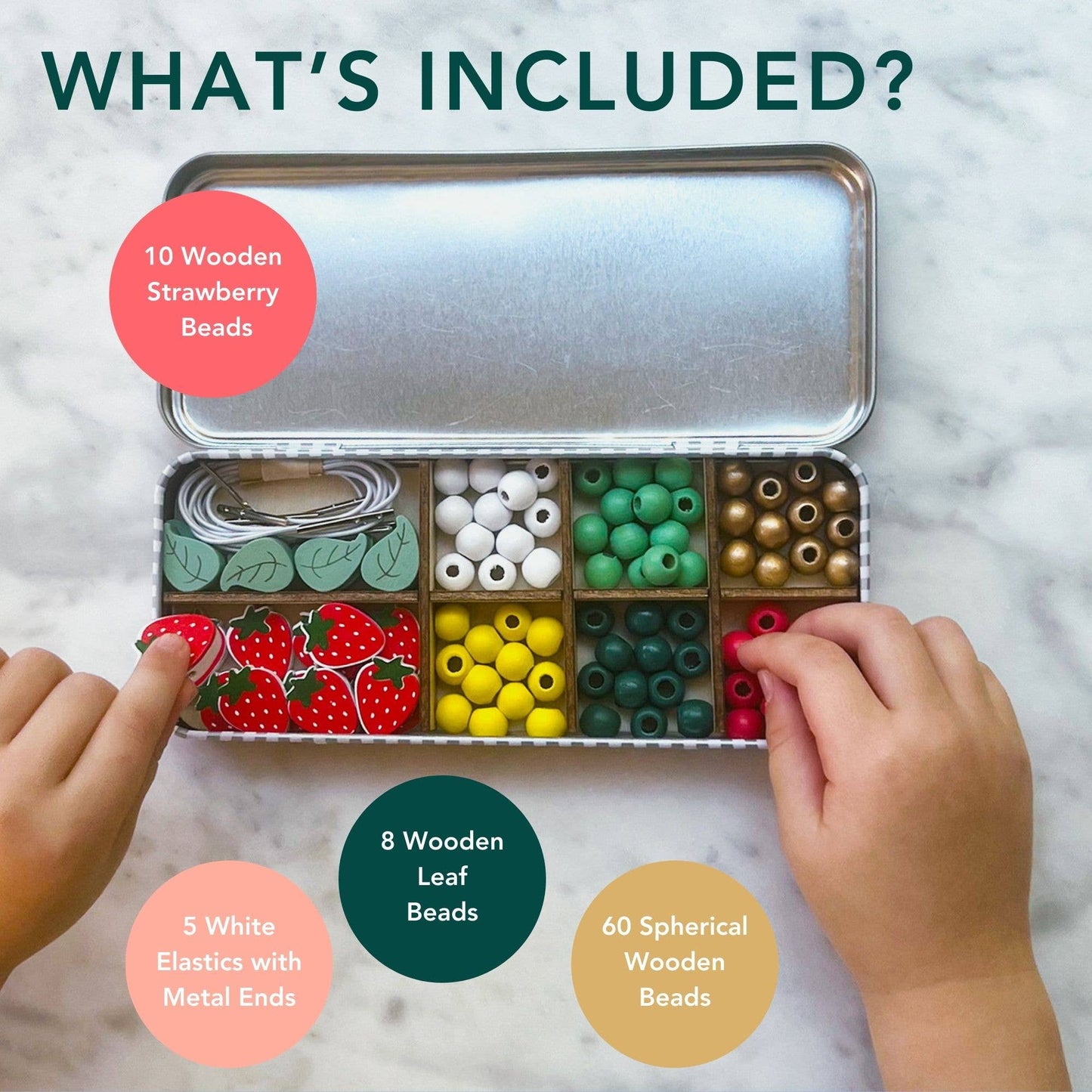 Strawberry Bracelet Bead Kit by Cotton Twist - Grace and Fox
