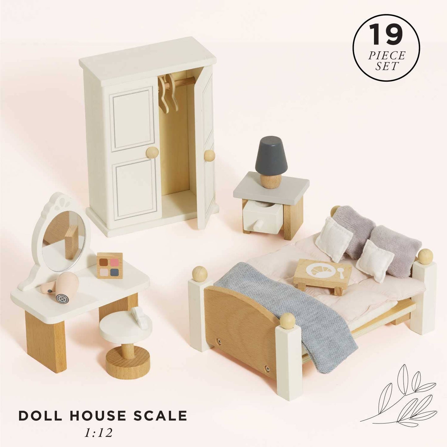 Le Toy Van Wooden Dolls House Furniture Set - Bedroom - Grace and Fox