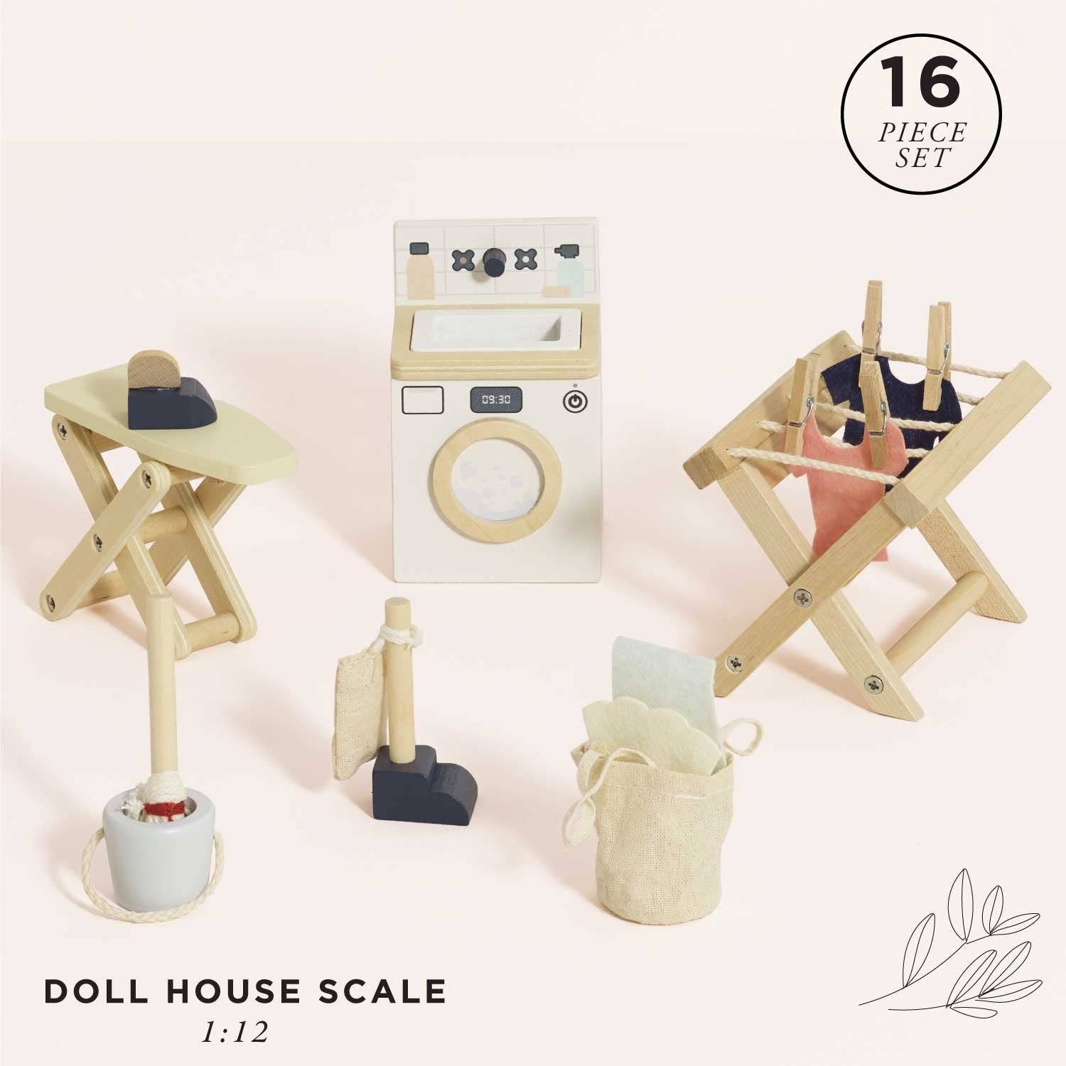 Wooden Dolls House Laundry Room - Grace and Fox