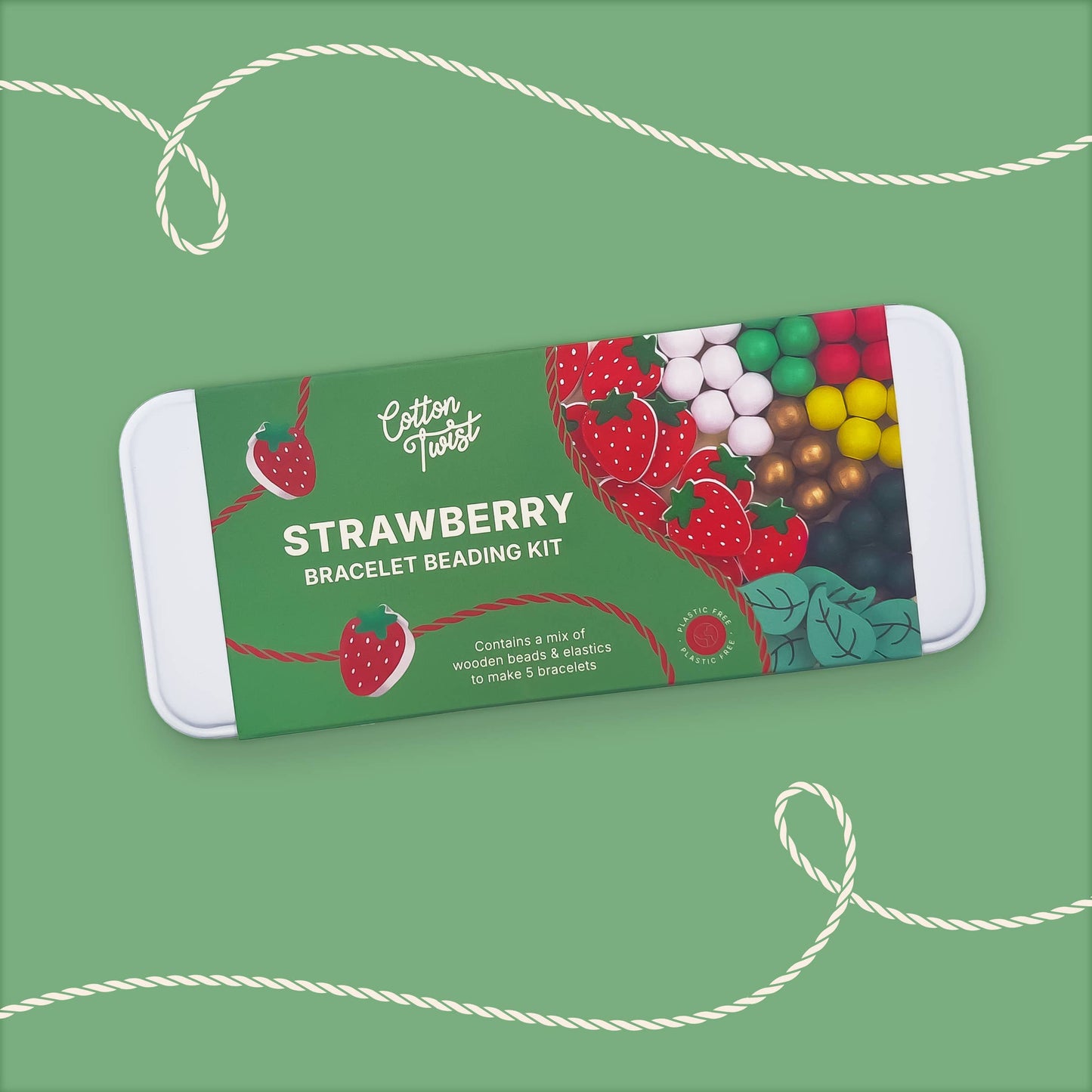Strawberry Bracelet Bead Kit by Cotton Twist - Grace and Fox