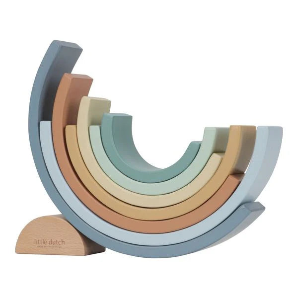 Little Dutch - Wooden Rainbow - Blue - Grace and Fox