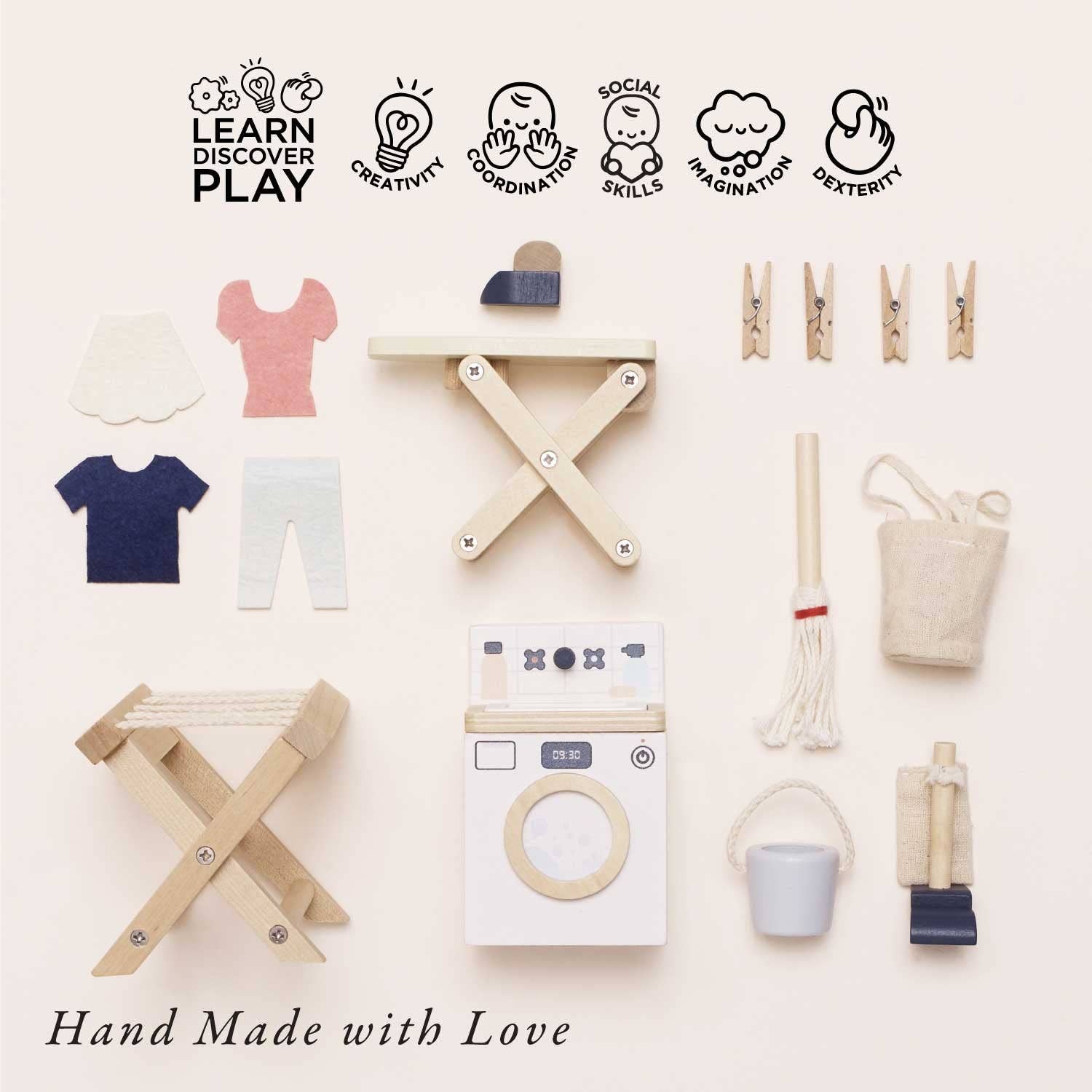 Wooden Dolls House Laundry Room - Grace and Fox