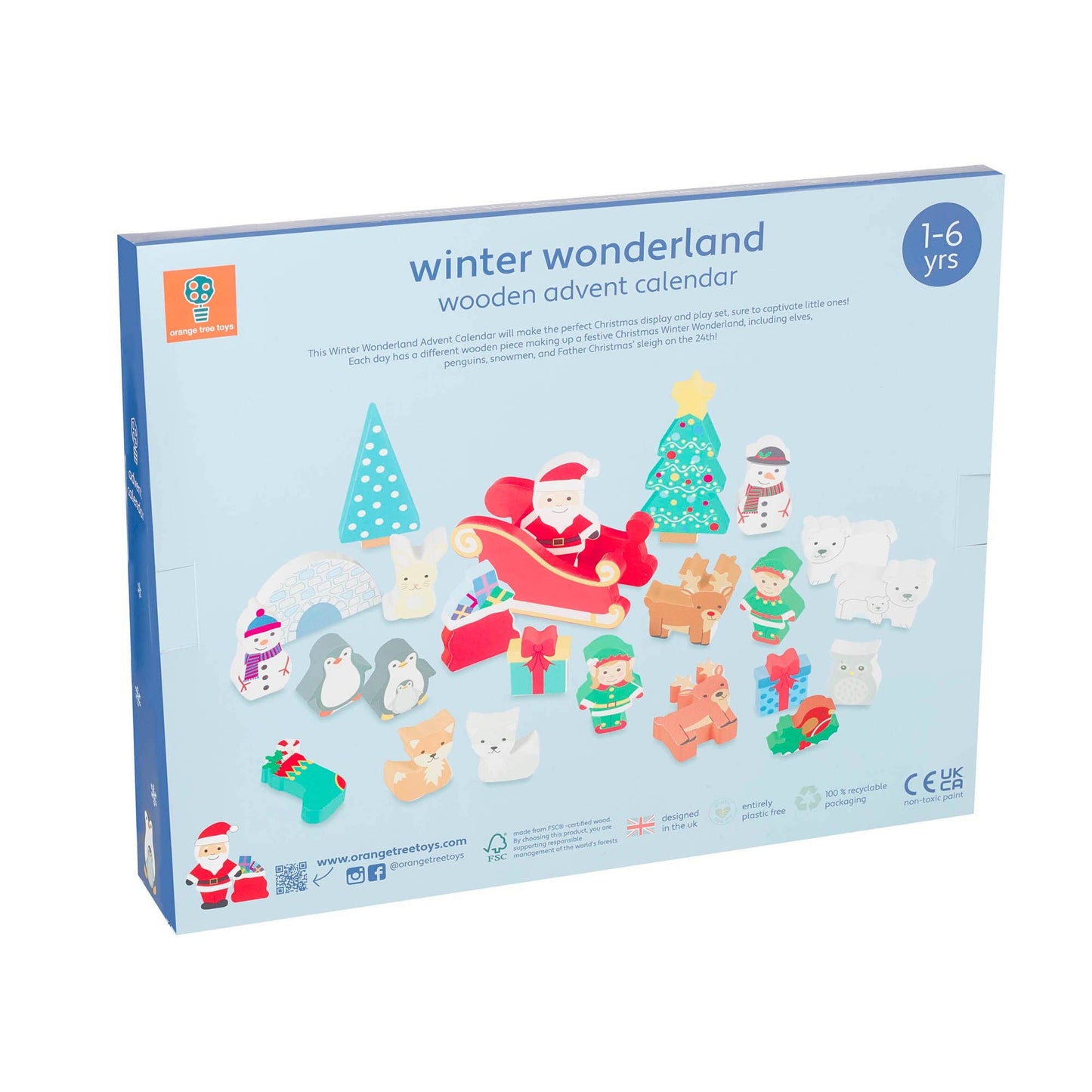 Orange Tree Toys Wooden Advent Calendar - Winter Wonderland
