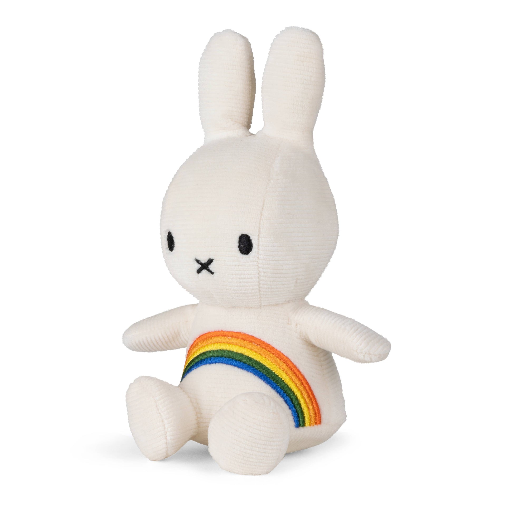 Miffy Corduroy Rainbow White 18 cm (Due March) - Grace and Fox