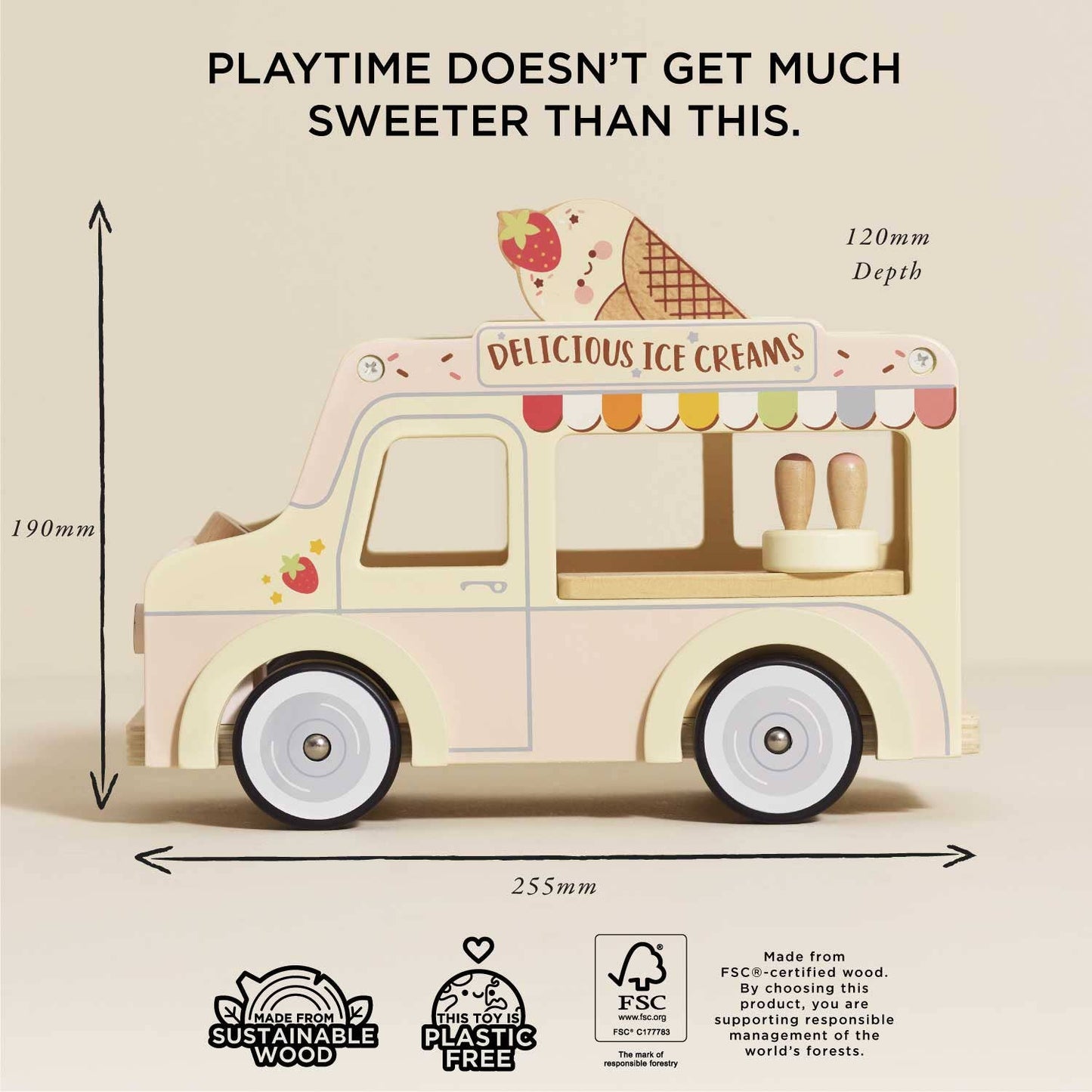 Le Toy Van - Wooden Ice Cream Van - Grace and Fox